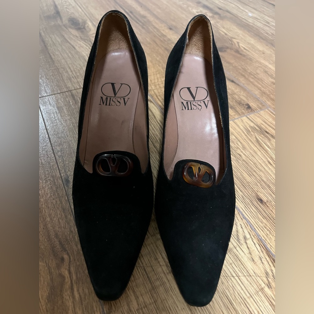 Black suede shoes